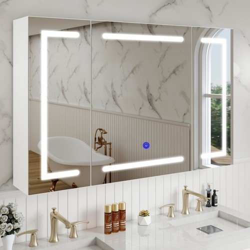 Led bathroom mirror cabinet - bathroom,