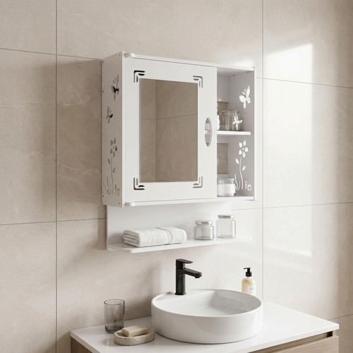 White mirror cabinet wall - cabinet,