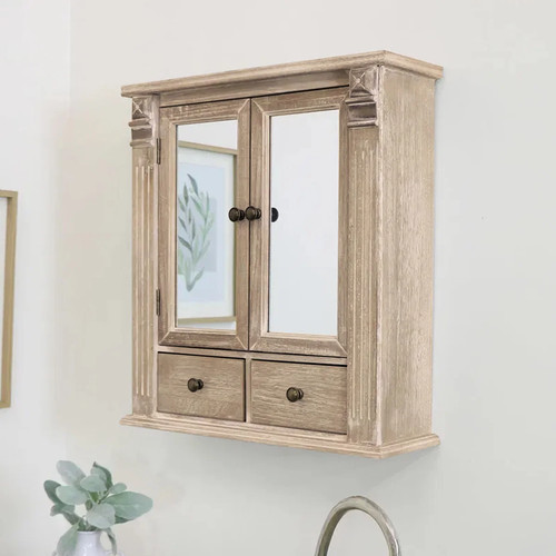 Wooden mirrored bathroom - mirrored,