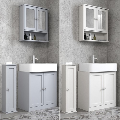 3pc bathroom wood unit under - 3pc,