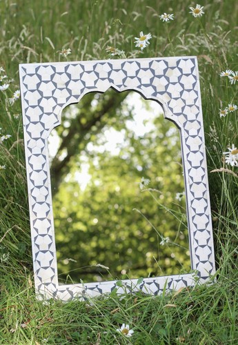 Indian bone inlay dark - inlay, grey
