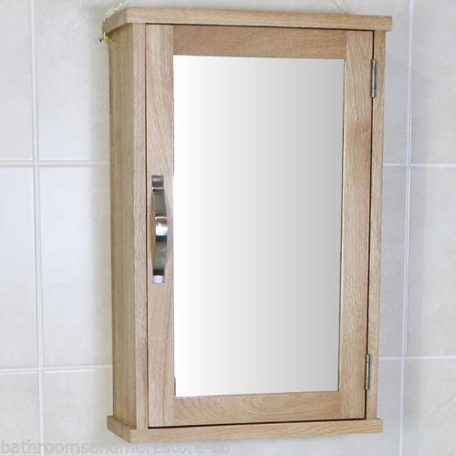 Oak wall mounted mirrored - oak,