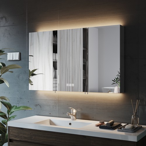 Bathroom mirror cabinet with - bathroom,